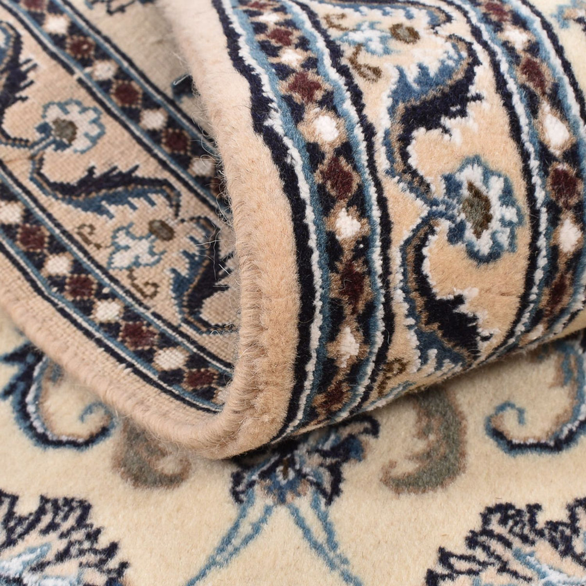 Biegacz Dywan perski - Nain - Królewski - 195 x 57 cm - kremowy