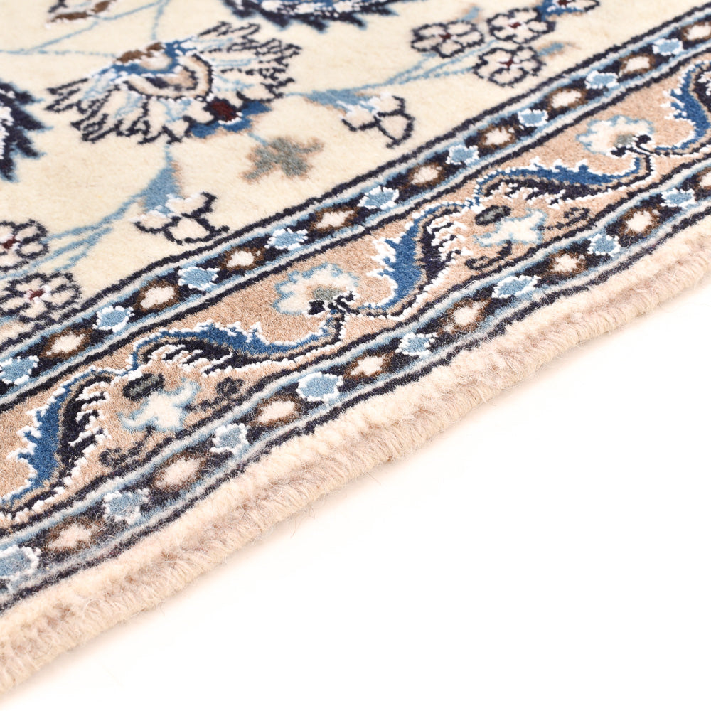 Biegacz Dywan perski - Nain - Królewski - 197 x 64 cm - kremowy