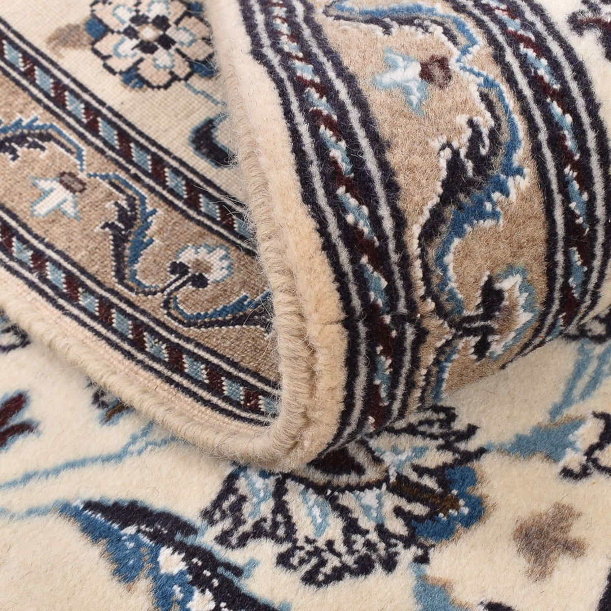 Biegacz Dywan perski - Nain - Królewski - 202 x 63 cm - kremowy