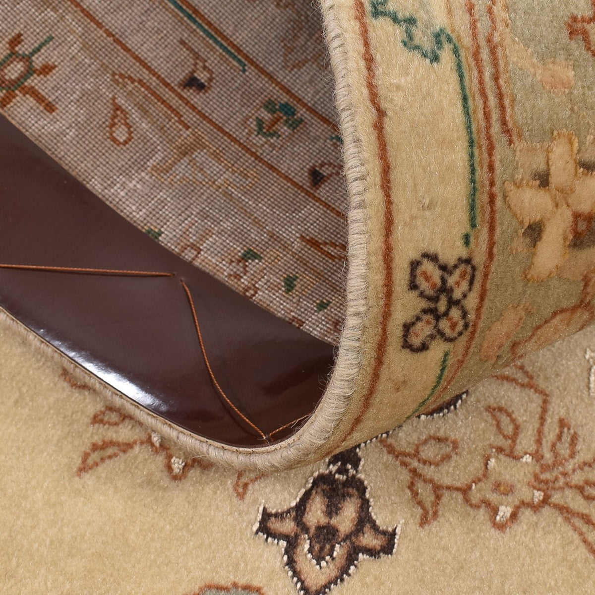 Biegacz Dywan perski - Tabriz - Królewski - 205 x 81 cm - beżowy