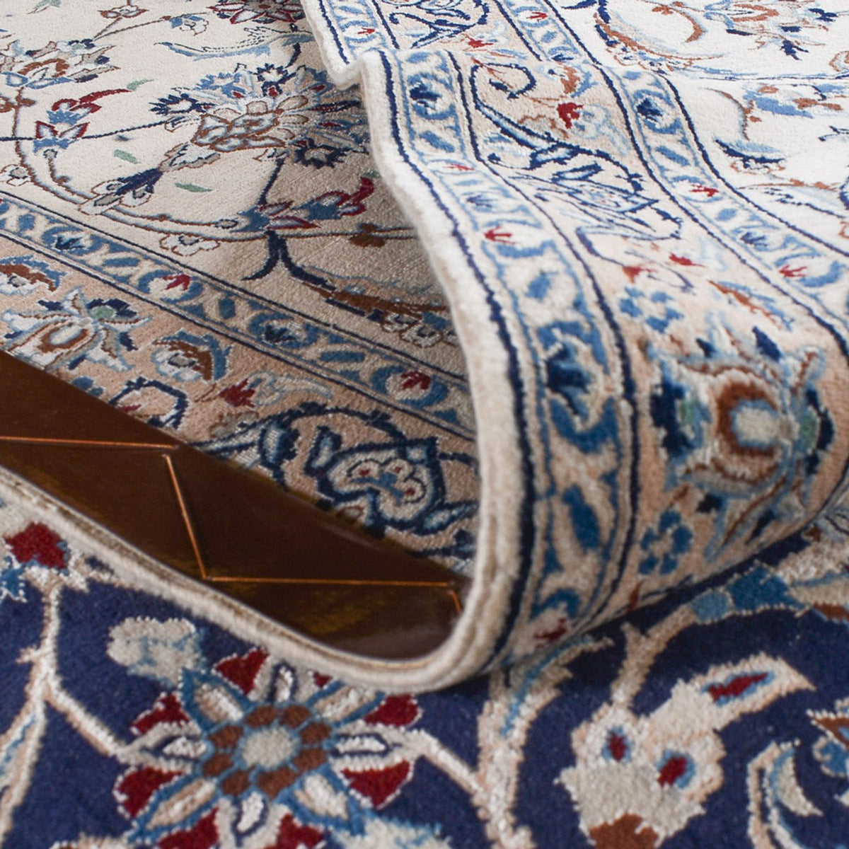 Dywan perski - Nain - Premium kwadratowy  - 342 x 340 cm - ciemnoniebieski