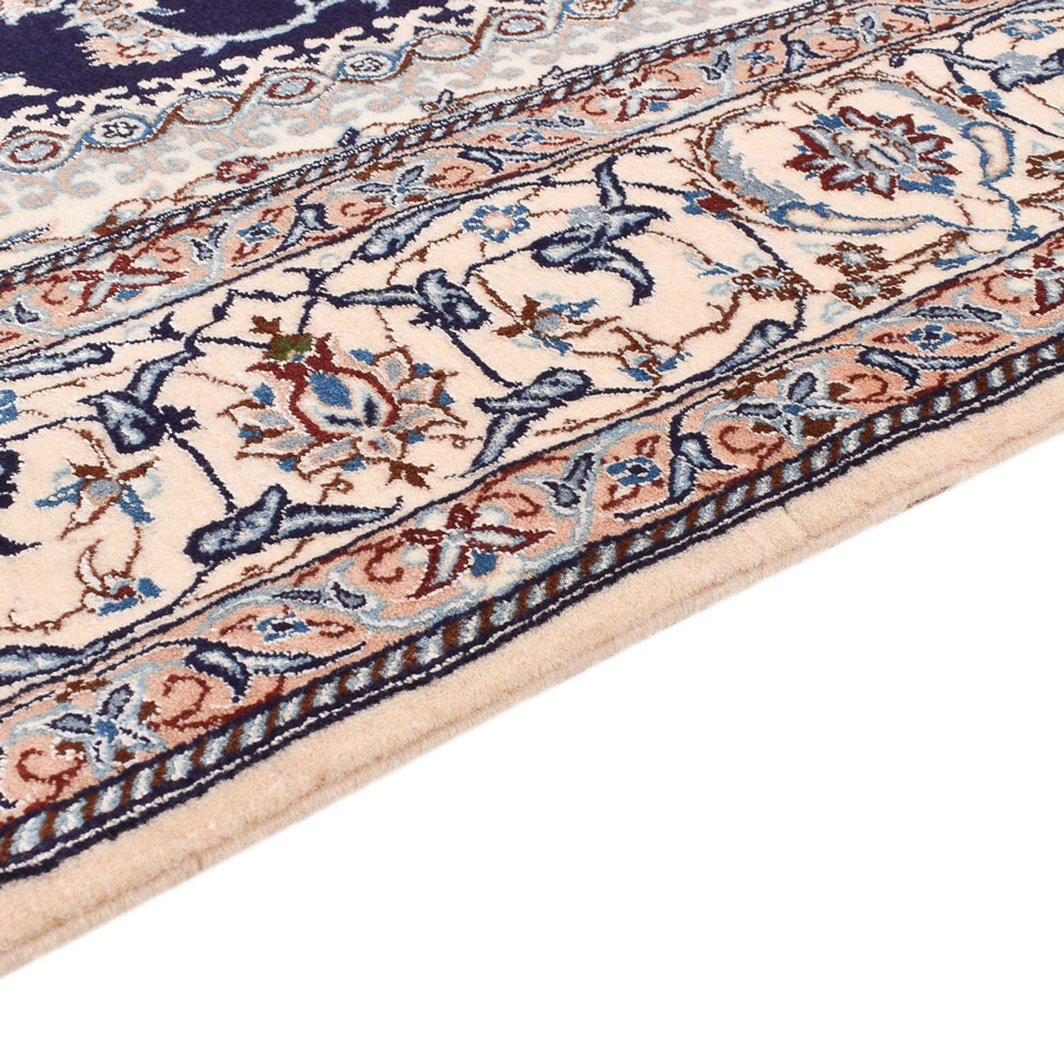 Dywan perski - Nain - Premium - 198 x 131 cm - ciemnoniebieski