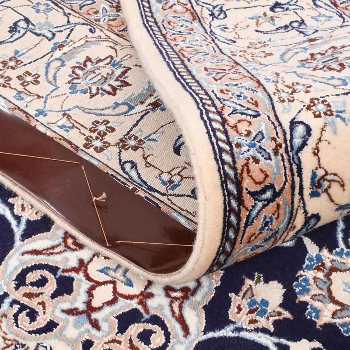 Dywan perski - Nain - Premium - 198 x 131 cm - ciemnoniebieski