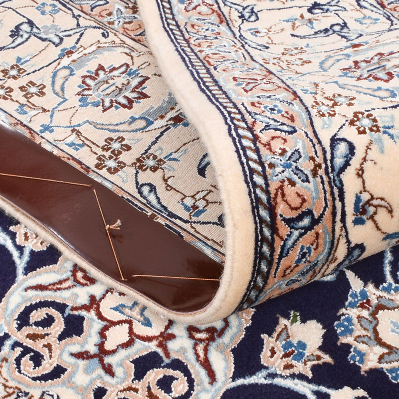 Dywan perski - Nain - Premium - 198 x 131 cm - ciemnoniebieski