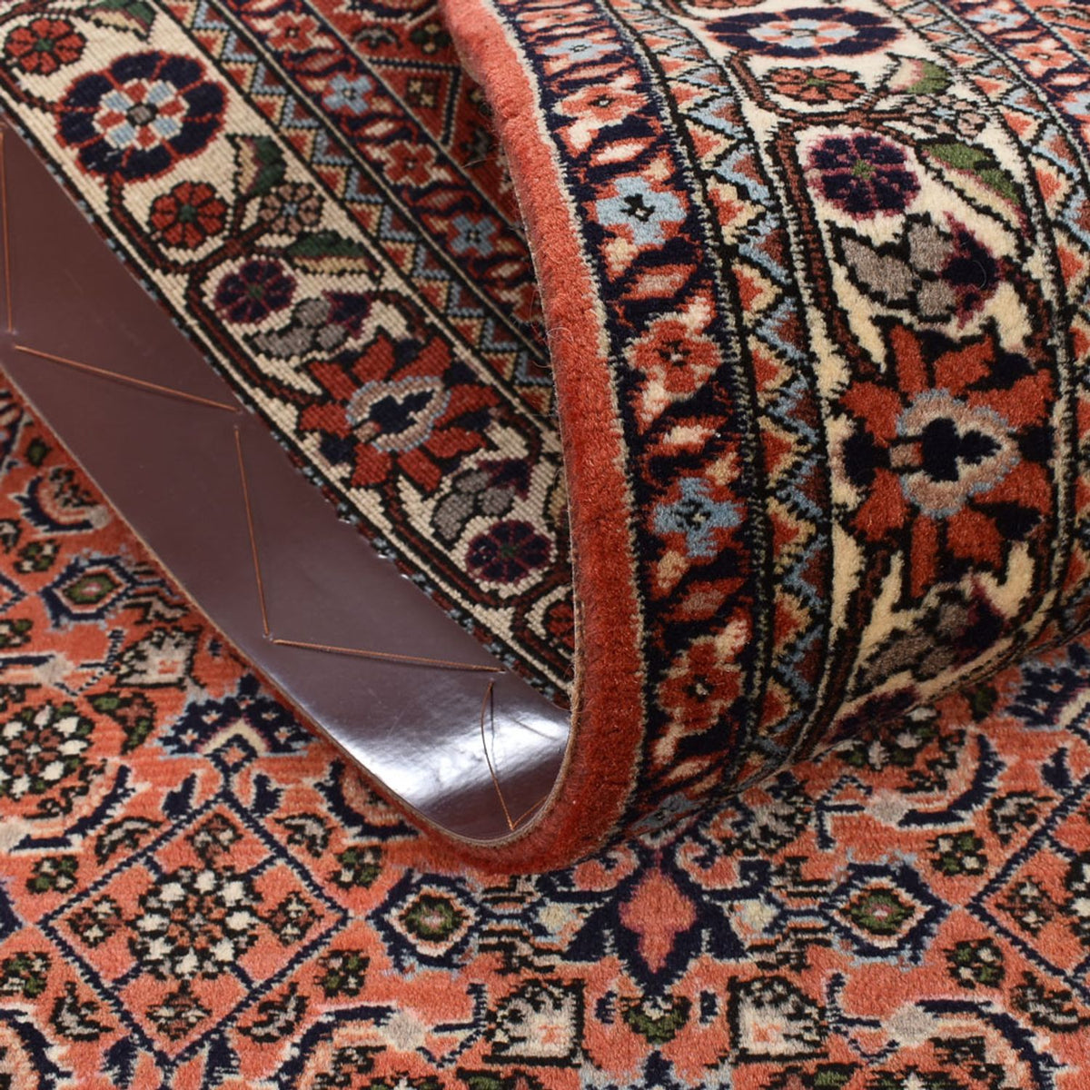 Biegacz Dywan perski - Bijar - 380 x 69 cm - terakota