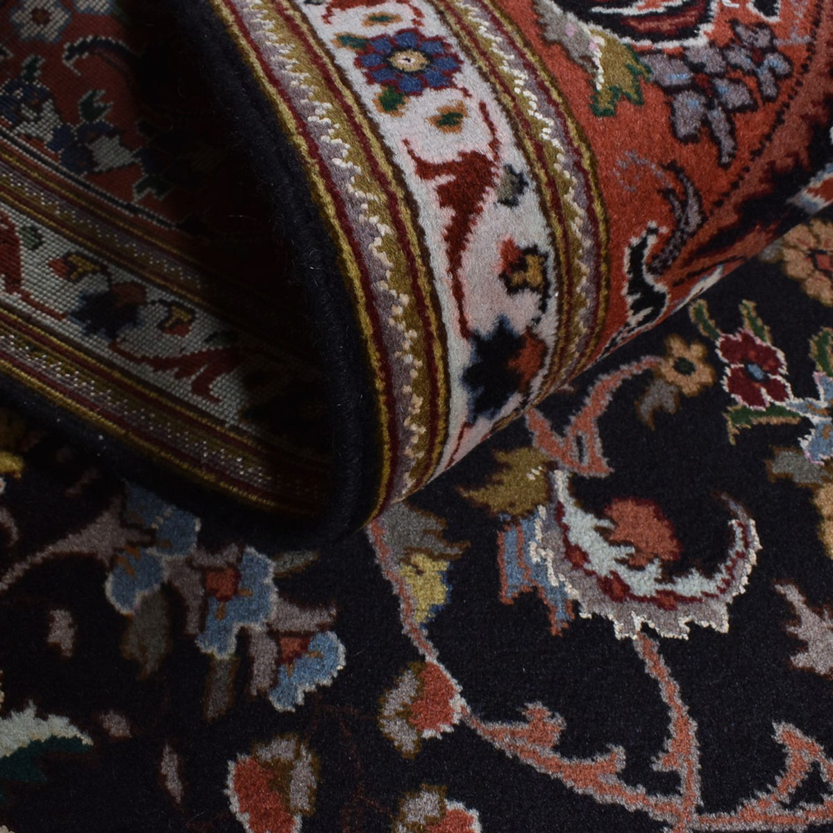 Dywan perski - Tabriz - Królewski - 305 x 203 cm - antracyt