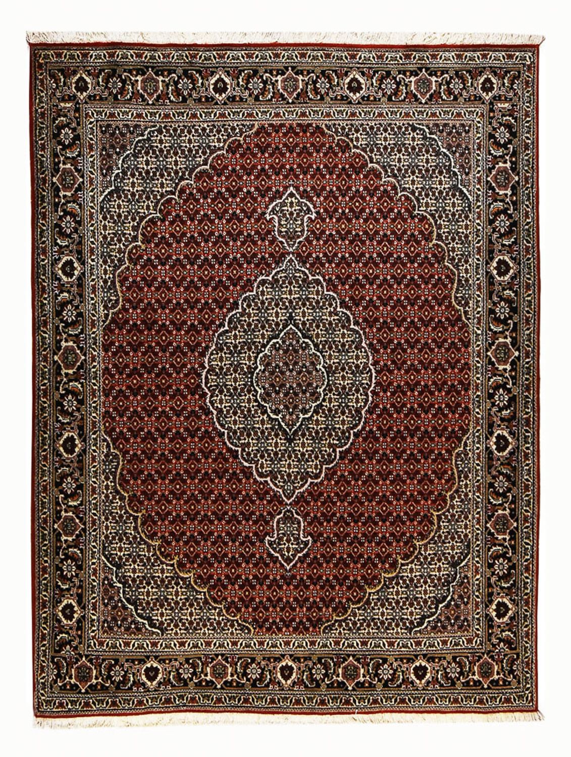Dywan perski - Tabriz - Królewski - 202 x 154 cm - ciemna czerwień