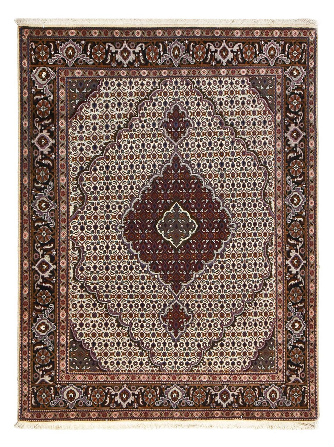 Dywan perski - Tabriz - Królewski - 202 x 152 cm - kremowy