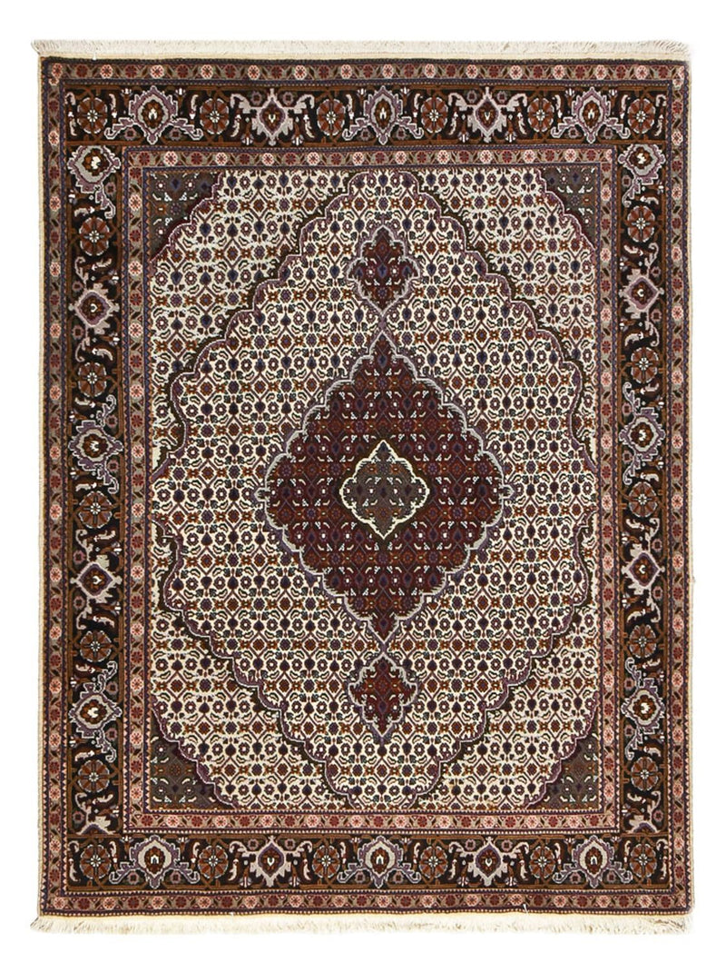 Dywan perski - Tabriz - Królewski - 202 x 152 cm - kremowy