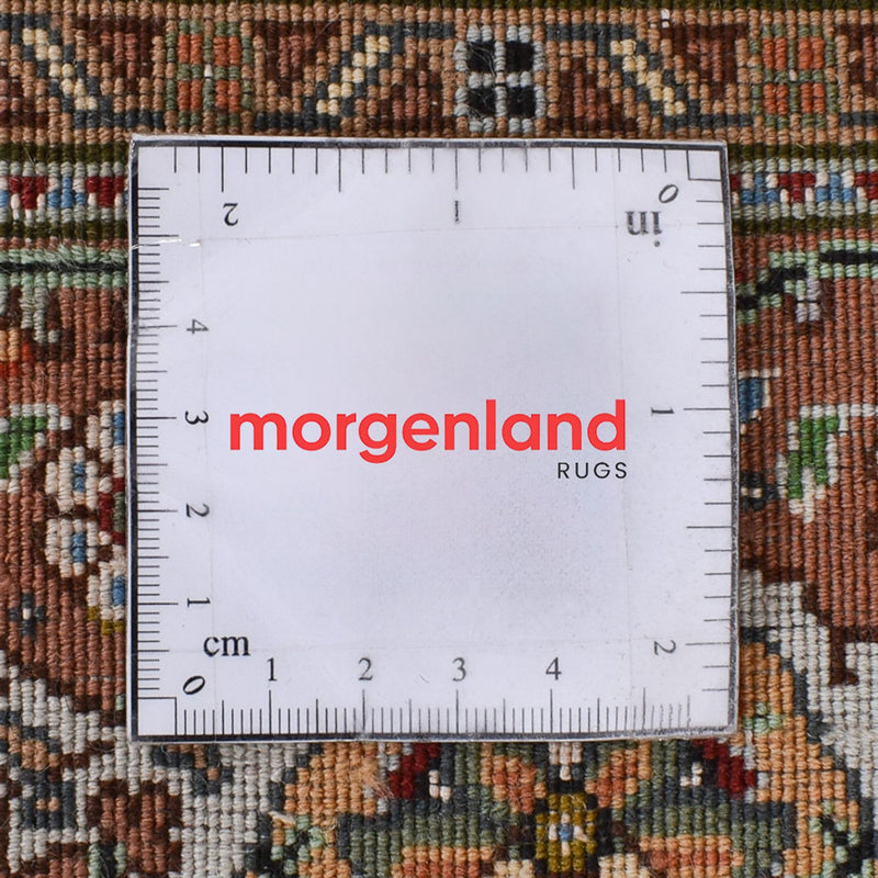 Biegacz Dywan perski - Tabriz - Królewski - 403 x 200 cm - jasnobrązowy