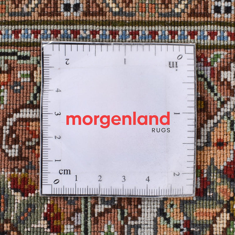 Biegacz Dywan perski - Tabriz - Królewski - 407 x 201 cm - jasnobrązowy