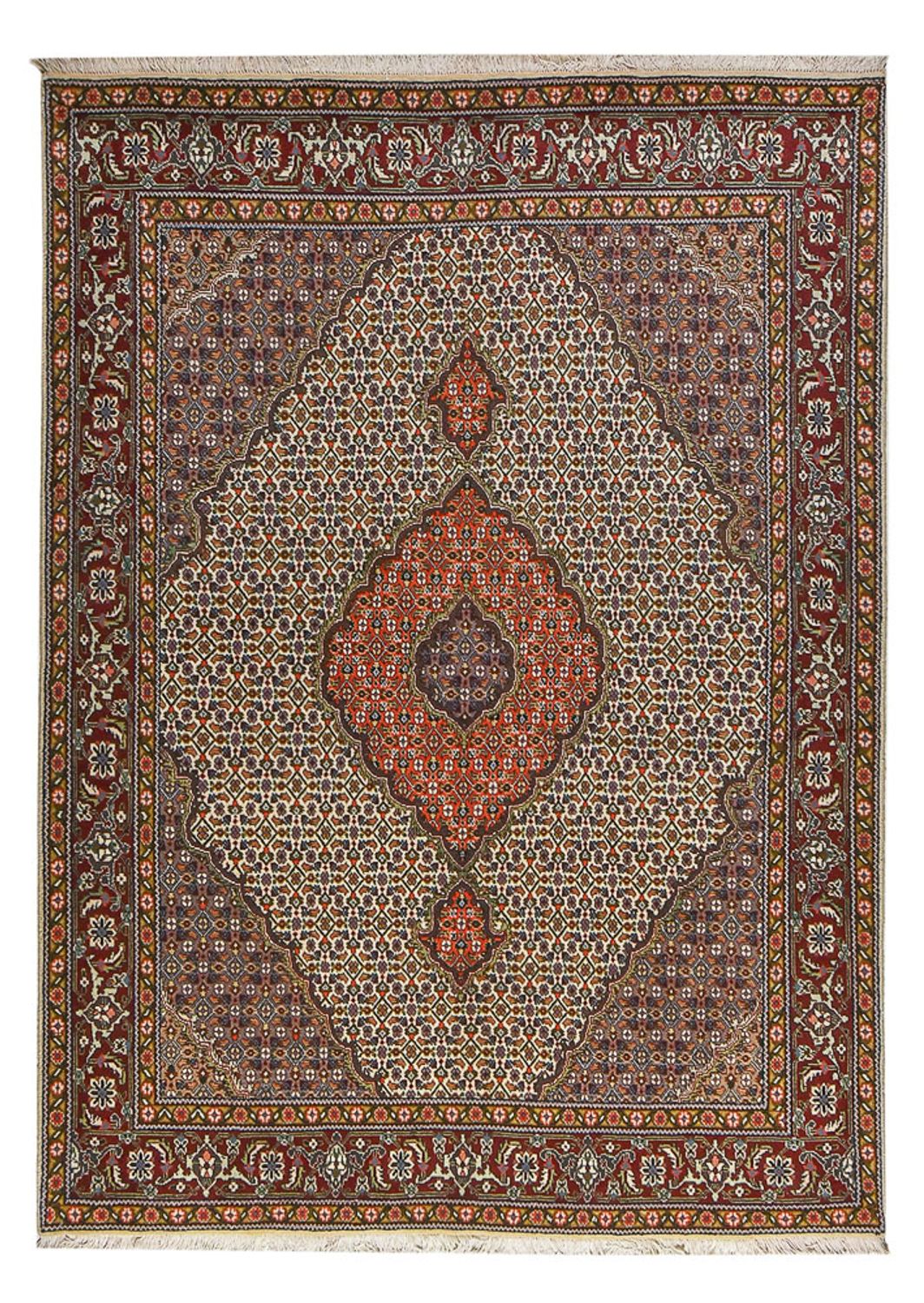 Dywan perski - Tabriz - Królewski - 210 x 153 cm - piaskowy