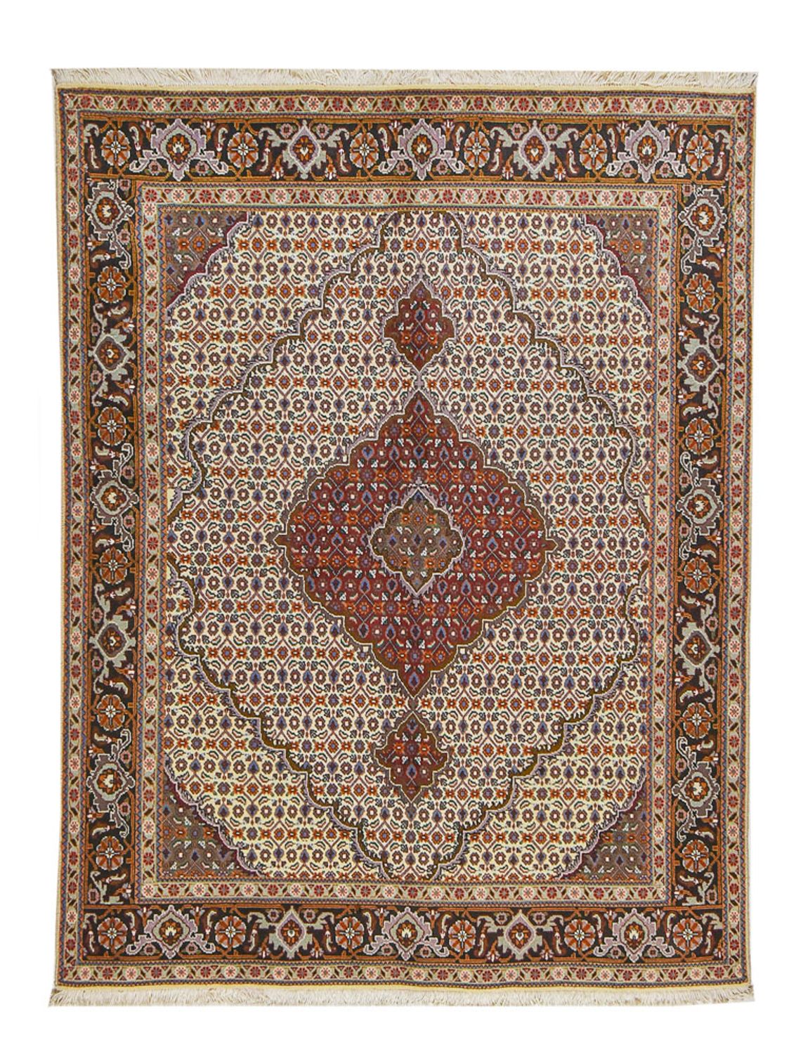 Dywan perski - Tabriz - Królewski - 202 x 152 cm - piaskowy