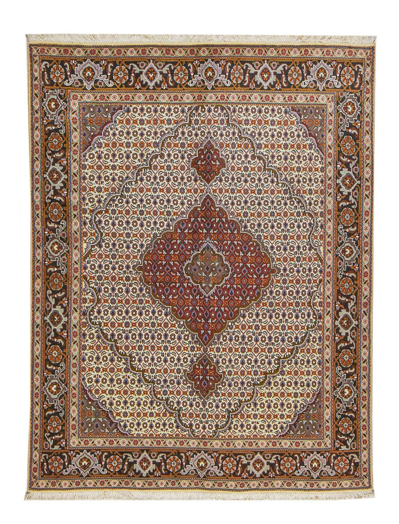 Dywan perski - Tabriz - Królewski - 202 x 152 cm - piaskowy
