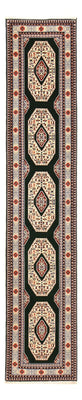Biegacz Dywan perski - Tabriz - Premium - 372 x 74 cm - ciemnoniebieski