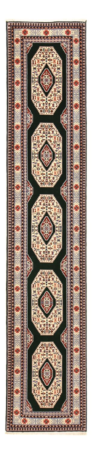 Biegacz Dywan perski - Tabriz - Premium - 372 x 74 cm - ciemnoniebieski
