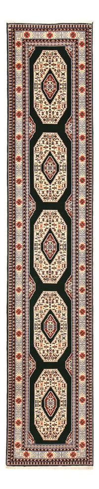 Biegacz Dywan perski - Tabriz - Premium - 372 x 74 cm - ciemnoniebieski