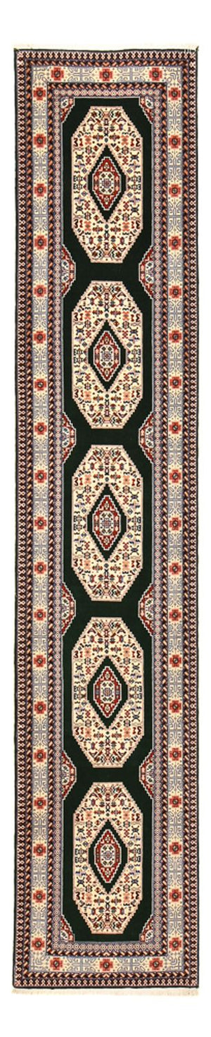 Biegacz Dywan perski - Tabriz - Premium - 372 x 74 cm - ciemnoniebieski