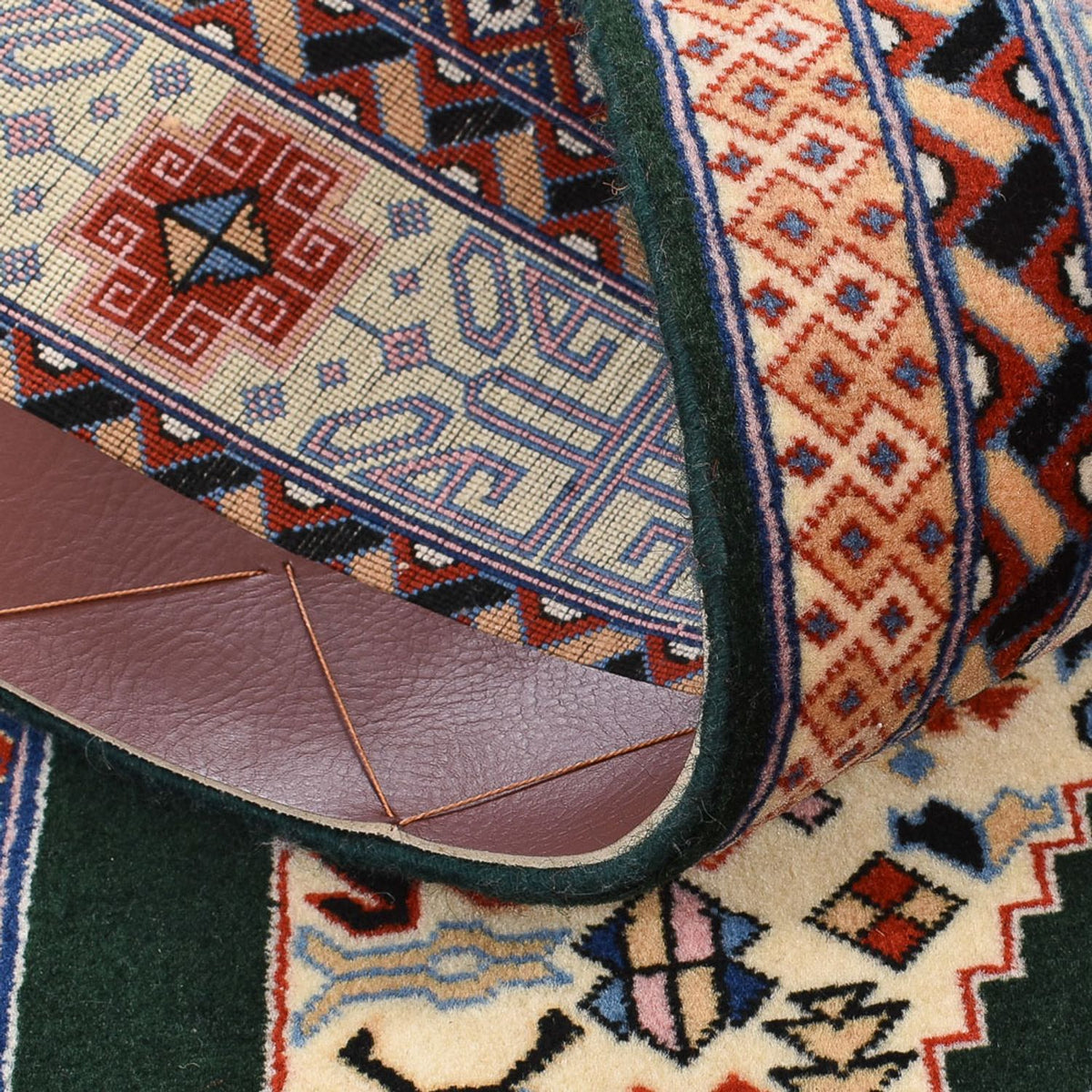 Biegacz Dywan perski - Tabriz - Królewski - 182 x 75 cm - ciemnoniebieski