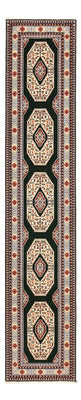 Biegacz Dywan perski - Tabriz - Premium - 370 x 75 cm - ciemnoniebieski