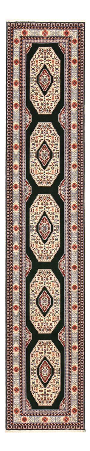 Biegacz Dywan perski - Tabriz - Premium - 370 x 75 cm - ciemnoniebieski