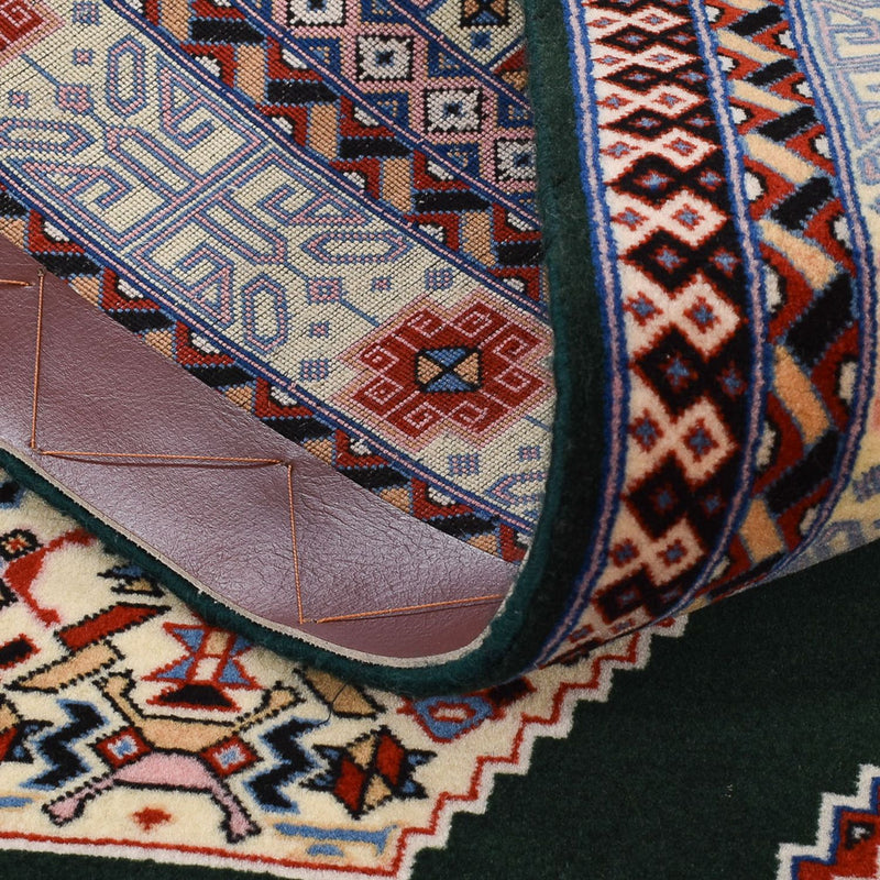 Biegacz Dywan perski - Tabriz - Premium - 370 x 75 cm - ciemnoniebieski