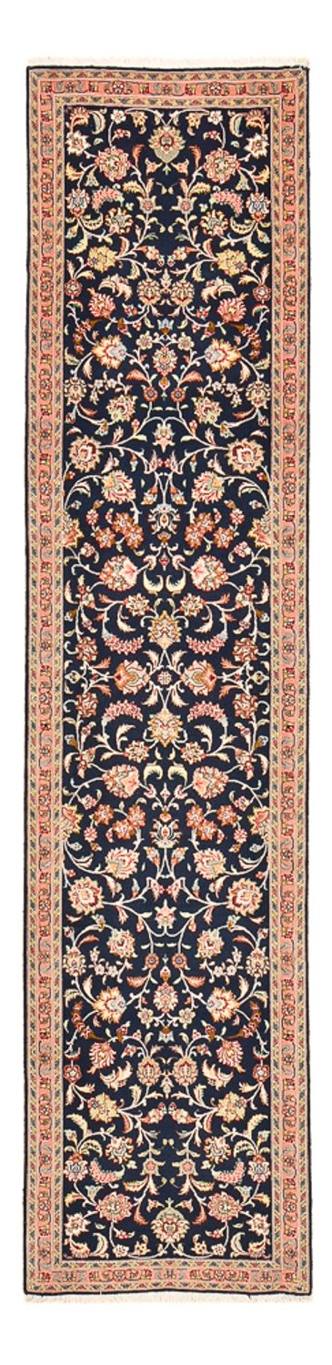 Biegacz Dywan perski - Tabriz - Premium - 300 x 68 cm - ciemnoniebieski