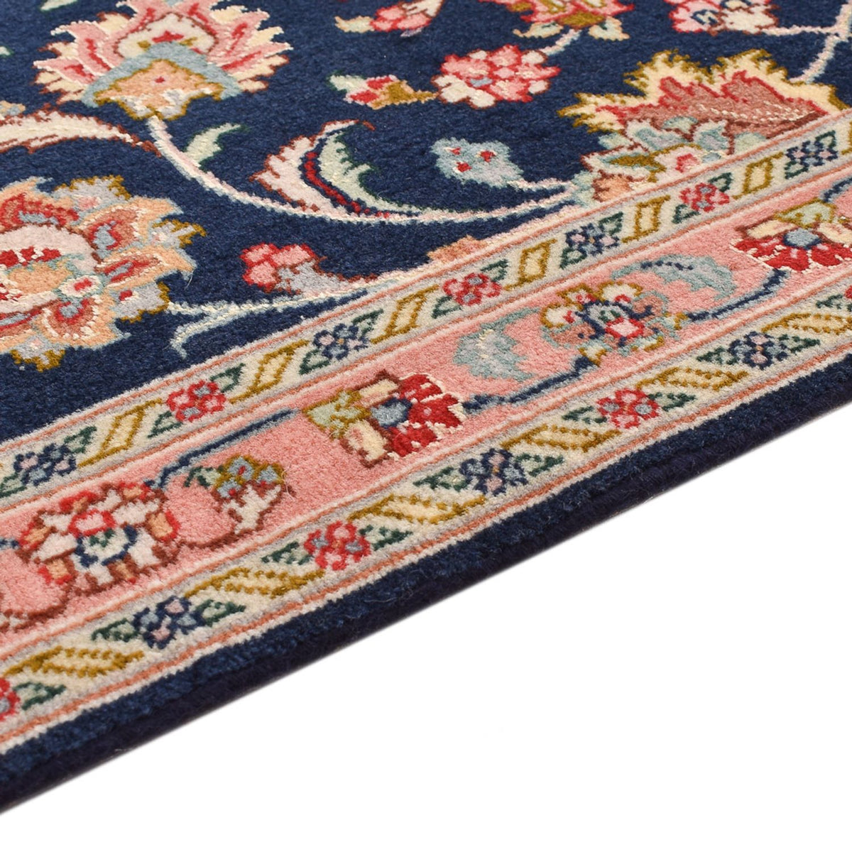 Biegacz Dywan perski - Tabriz - Premium - 300 x 68 cm - ciemnoniebieski