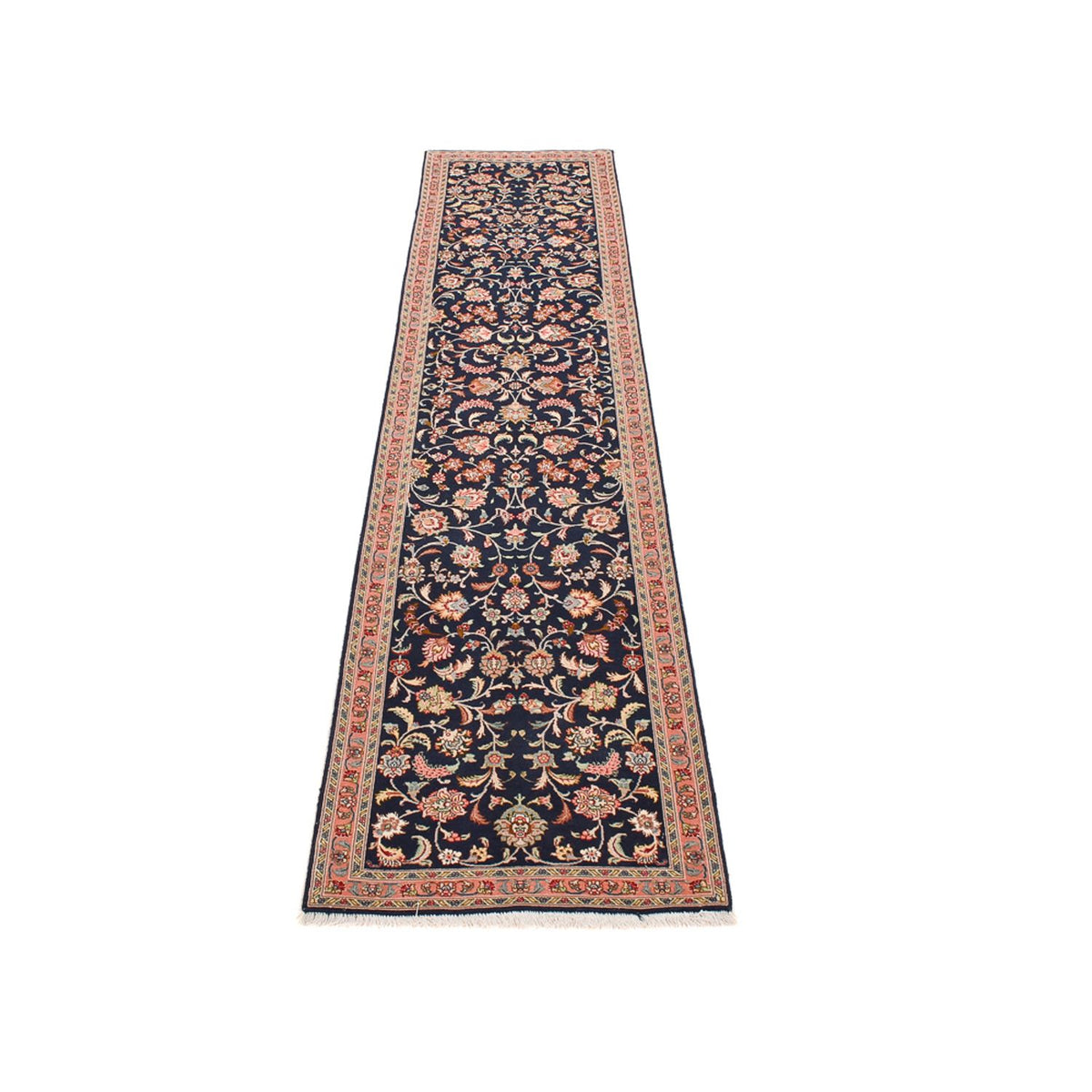 Biegacz Dywan perski - Tabriz - Premium - 300 x 68 cm - ciemnoniebieski