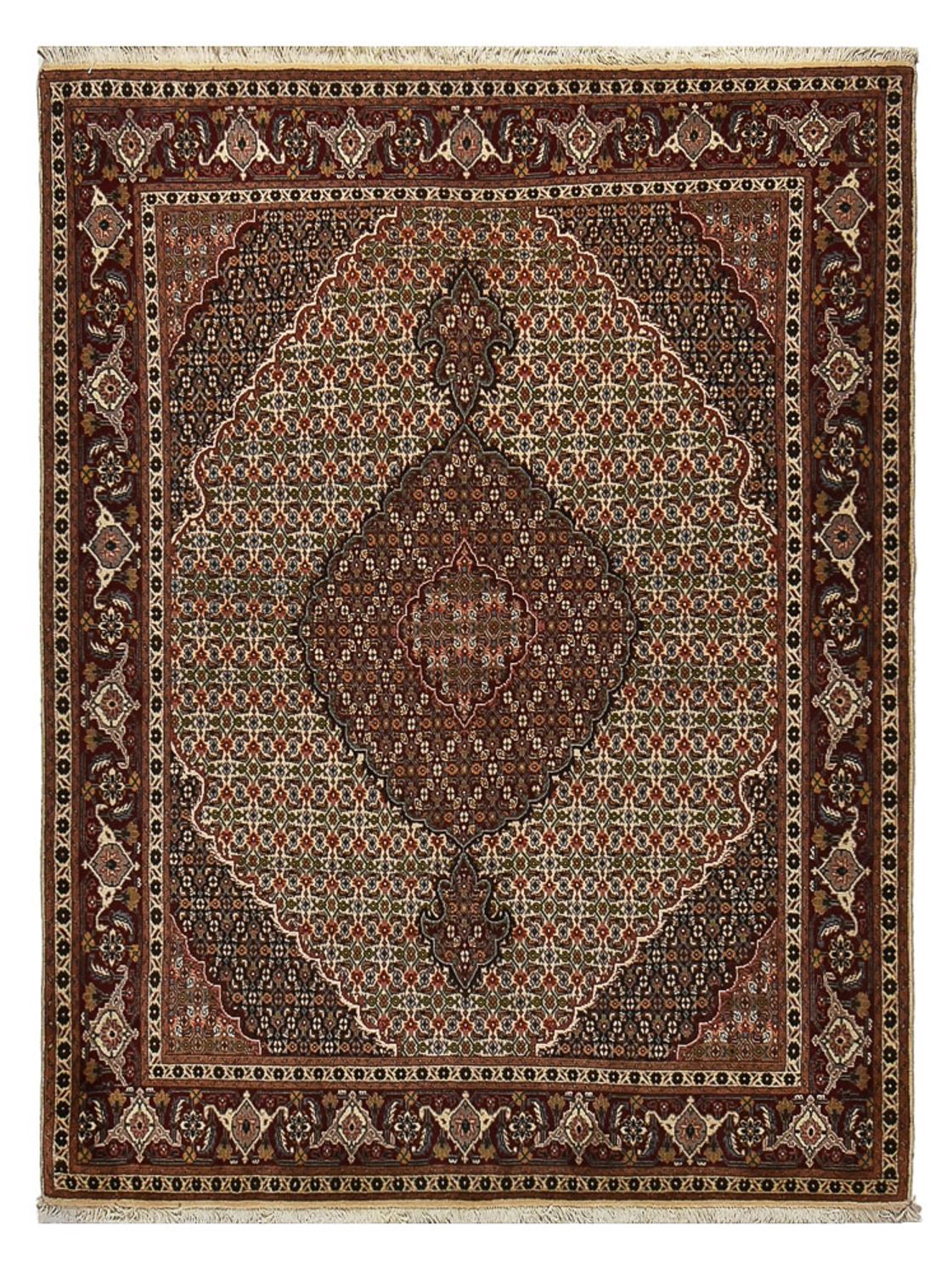 Dywan perski - Tabriz - Królewski - 203 x 156 cm - jasnobrązowy