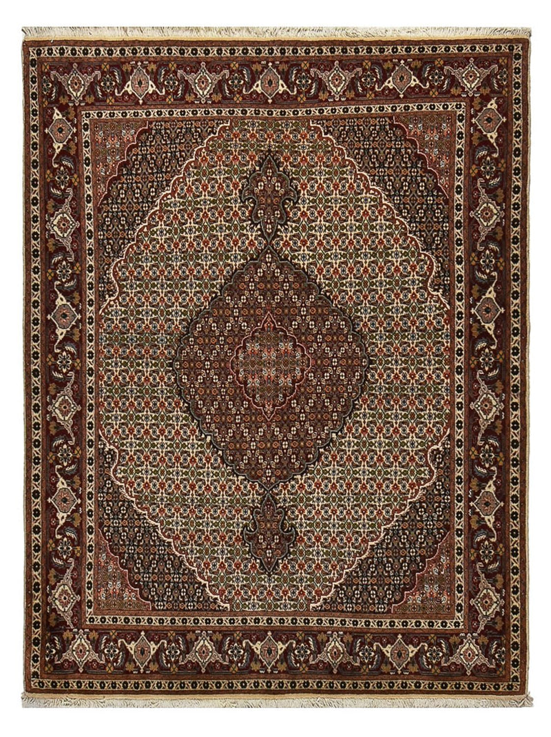 Dywan perski - Tabriz - Królewski - 203 x 156 cm - jasnobrązowy