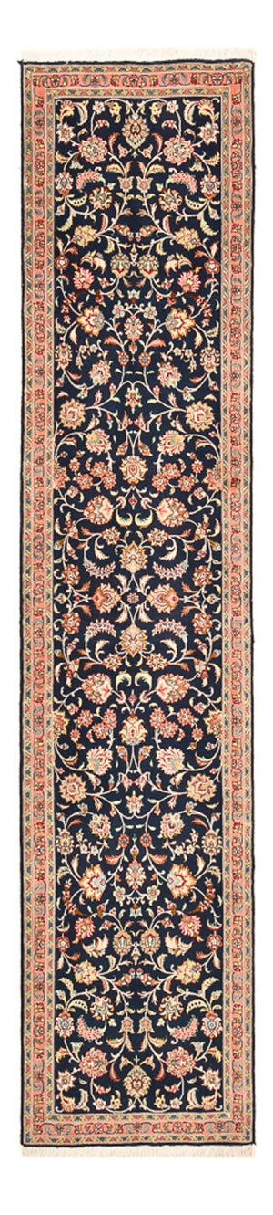 Biegacz Dywan perski - Tabriz - Premium - 293 x 65 cm - ciemnoniebieski