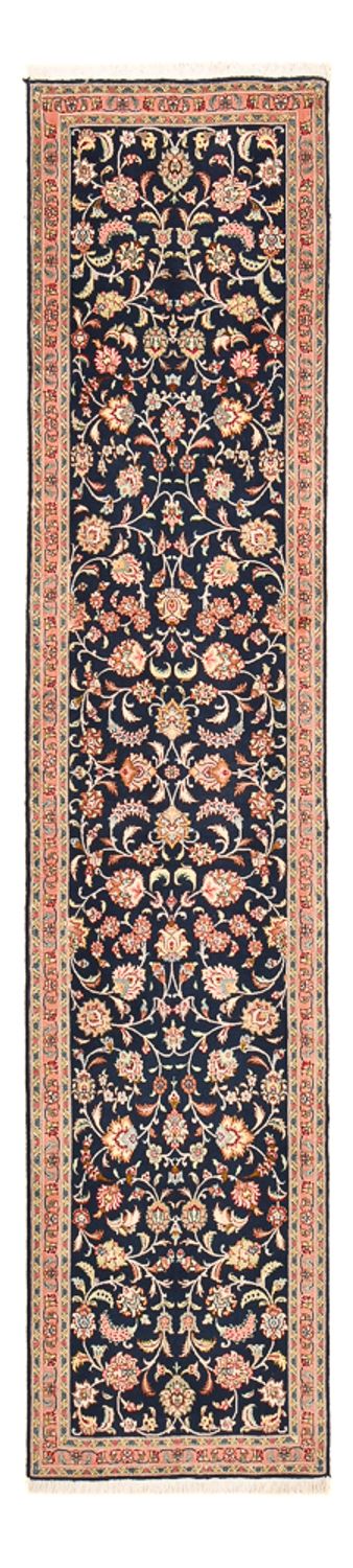 Biegacz Dywan perski - Tabriz - Premium - 293 x 65 cm - ciemnoniebieski