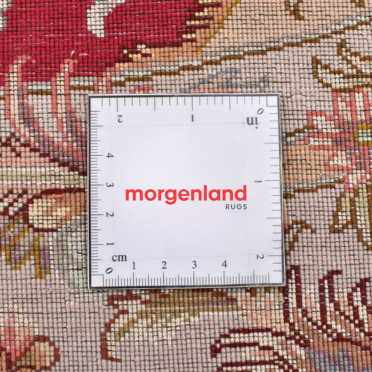 Dywan perski - Tabriz - Premium okrągły  - 200 x 200 cm - czerwony