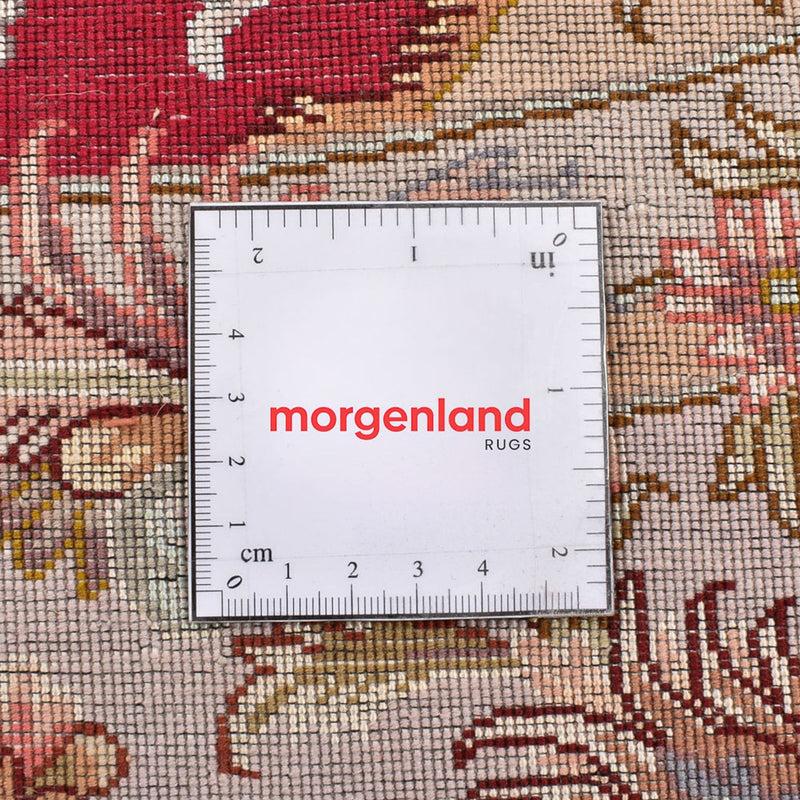 Dywan perski - Tabriz - Premium okrągły  - 200 x 200 cm - czerwony