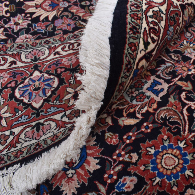 Dywan perski - Bijar okrągły  - 300 x 300 cm - ciemna czerwień