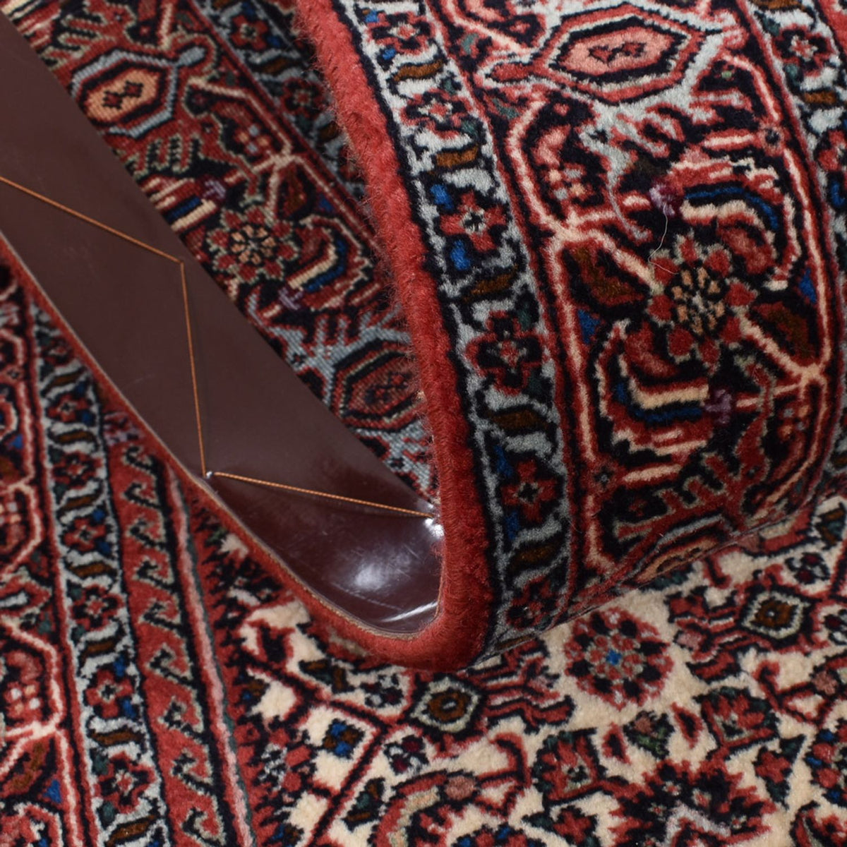 Biegacz Dywan perski - Bijar - 400 x 74 cm - brązowy