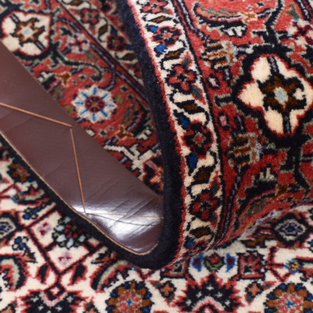 Biegacz Dywan perski - Bijar - 394 x 73 cm - brązowy