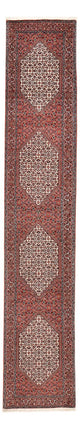 Biegacz Dywan perski - Bijar - 400 x 74 cm - brązowy