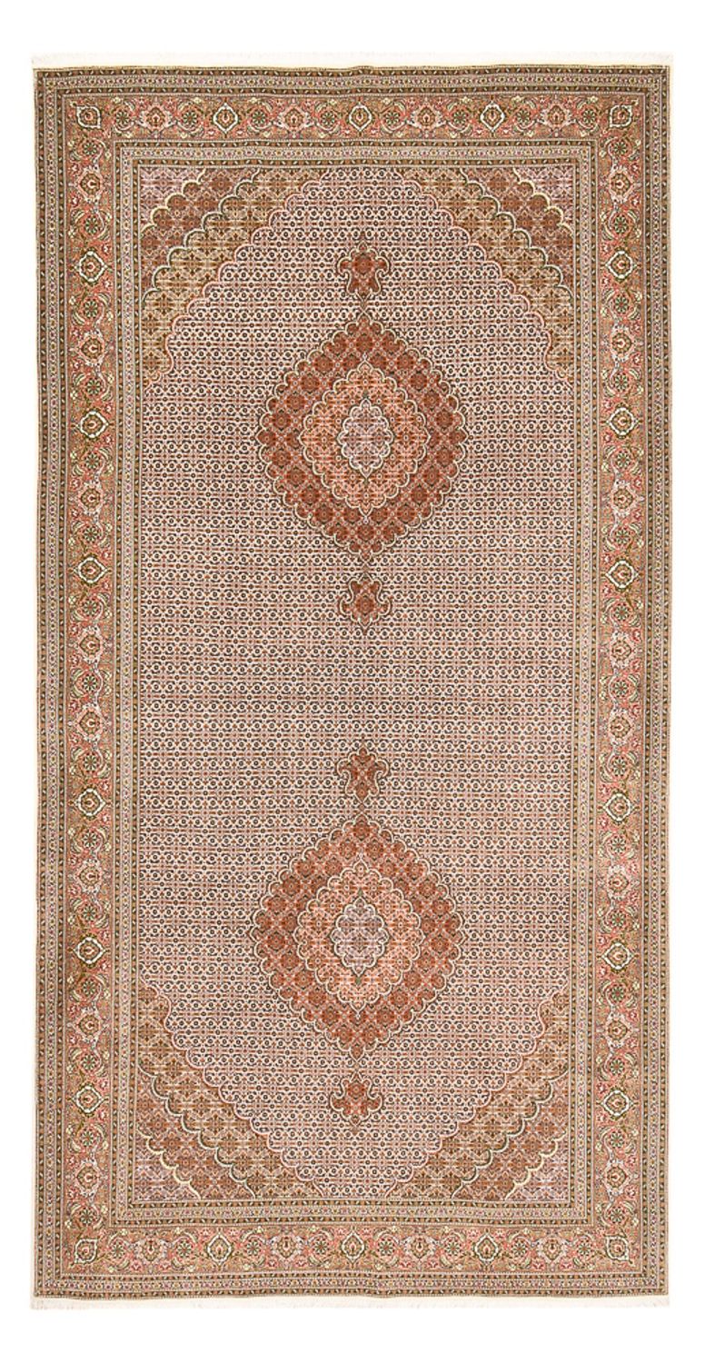 Biegacz Dywan perski - Tabriz - Królewski - 400 x 202 cm - jasna czerwień