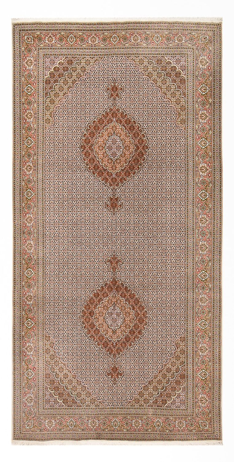Biegacz Dywan perski - Tabriz - Królewski - 397 x 197 cm - rdza