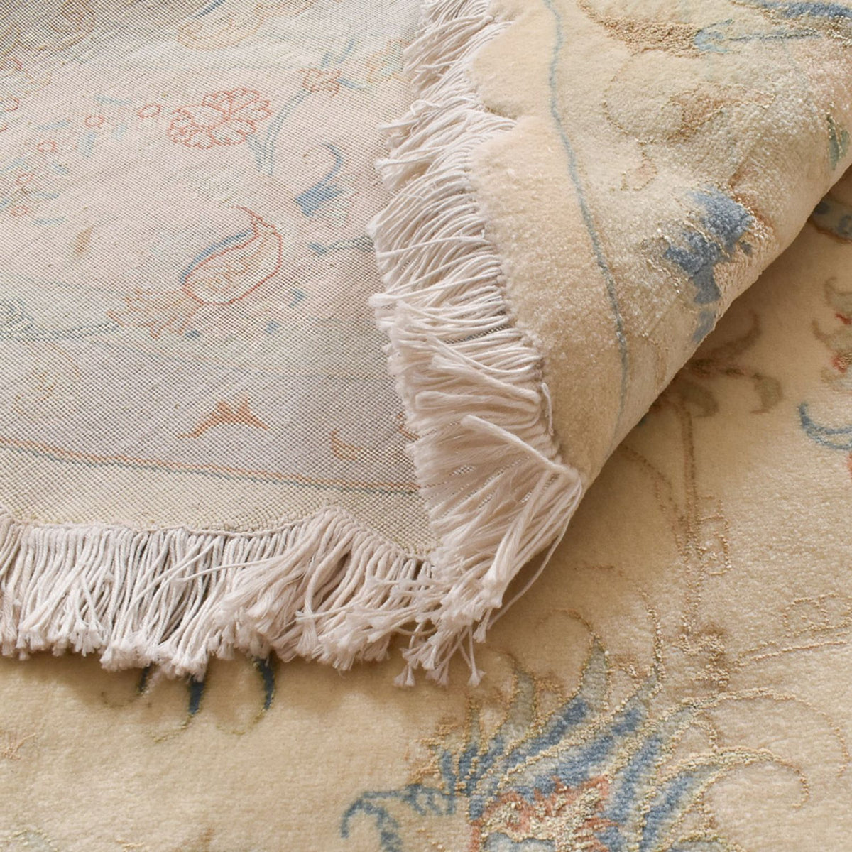 Dywan perski - Tabriz - Premium okrągły  - 250 x 250 cm - beżowy