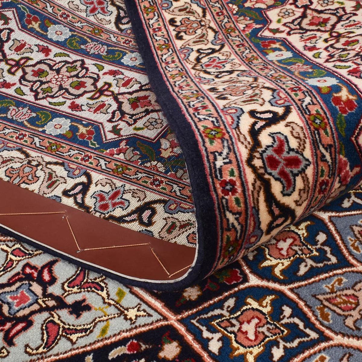 Dywan perski - Tabriz - Premium - 260 x 253 cm - ciemny beż