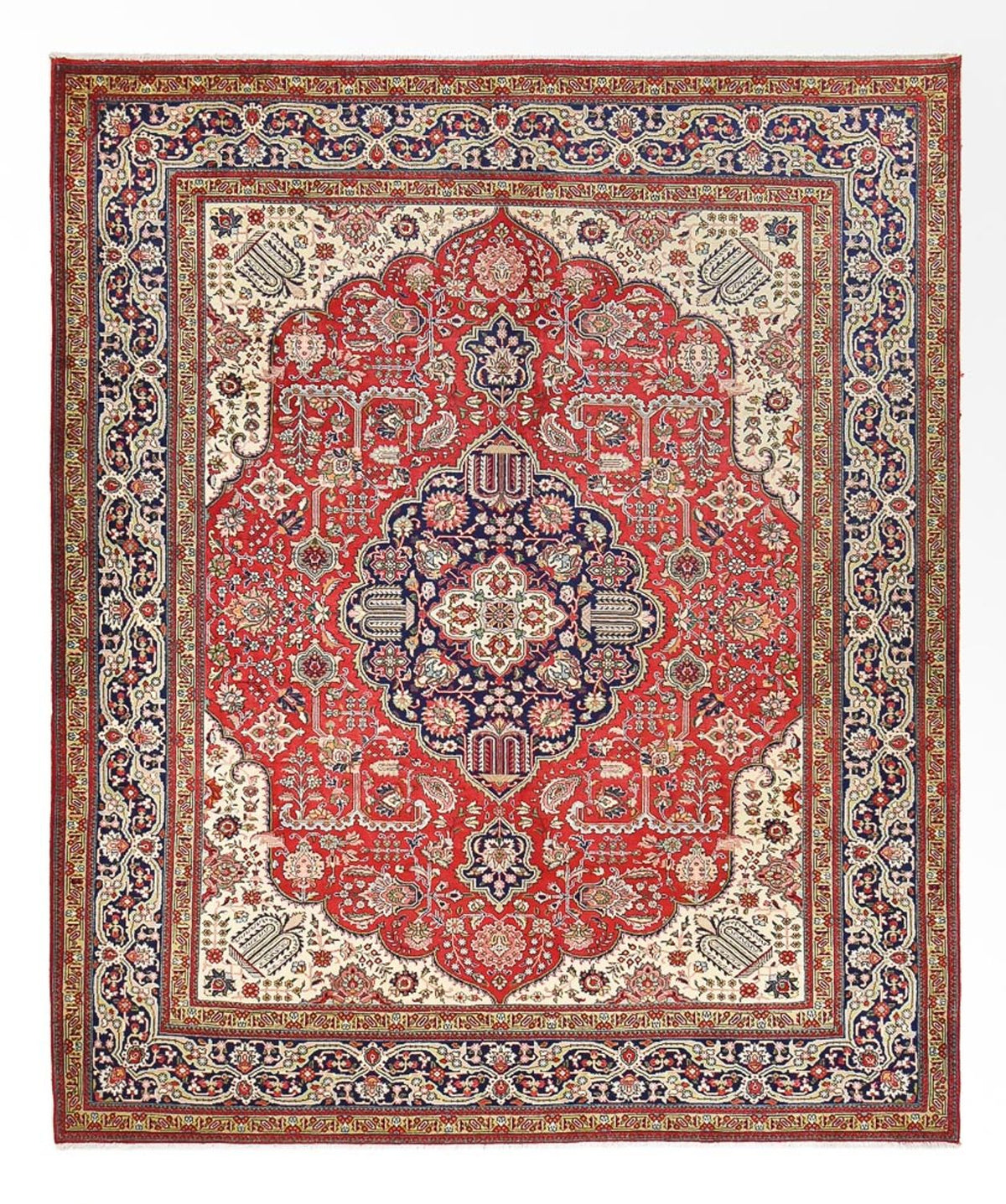 Dywan perski - Tabriz - Królewski - 376 x 305 cm - czerwony