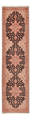Biegacz Dywan perski - Tabriz - Królewski - 352 x 91 cm - ciemnoniebieski