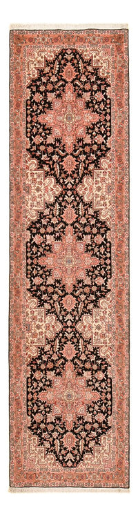 Biegacz Dywan perski - Tabriz - Królewski - 352 x 91 cm - ciemnoniebieski