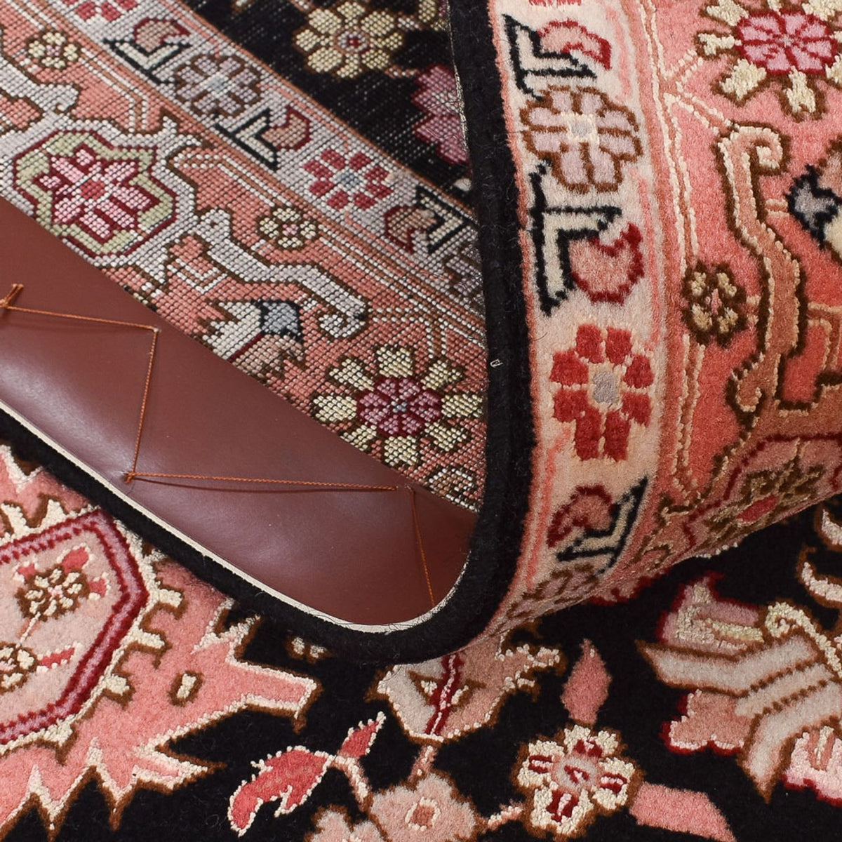 Biegacz Dywan perski - Tabriz - Królewski - 352 x 91 cm - ciemnoniebieski