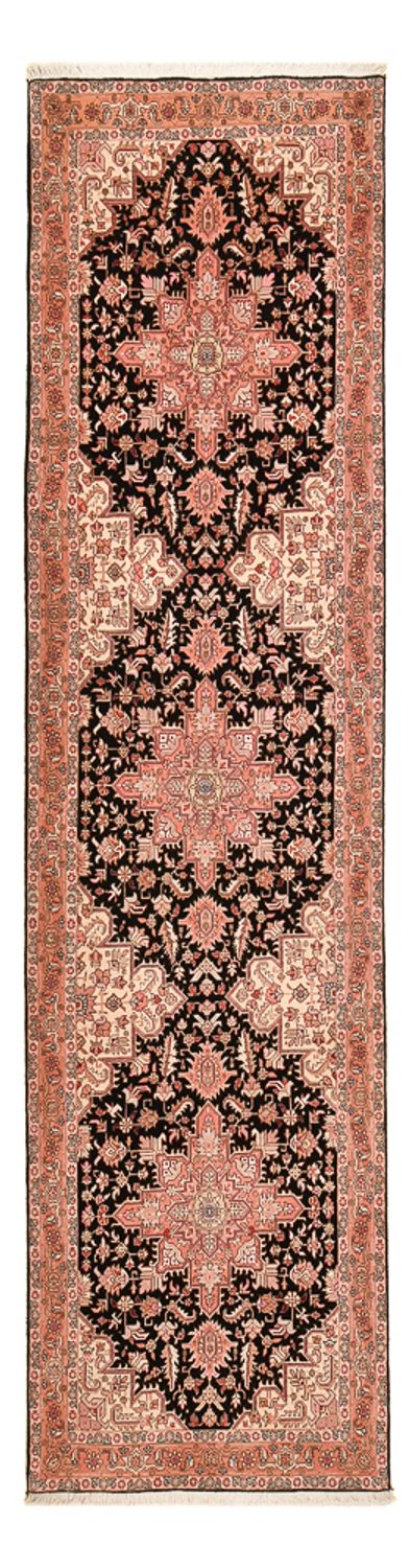 Biegacz Dywan perski - Tabriz - Premium - 350 x 91 cm - ciemnoniebieski