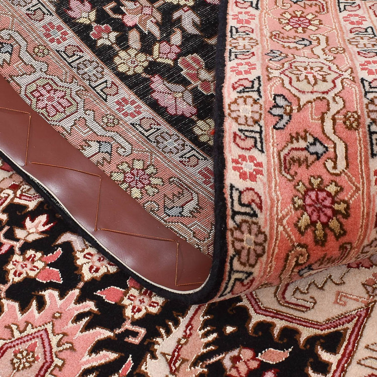 Biegacz Dywan perski - Tabriz - Premium - 350 x 91 cm - ciemnoniebieski