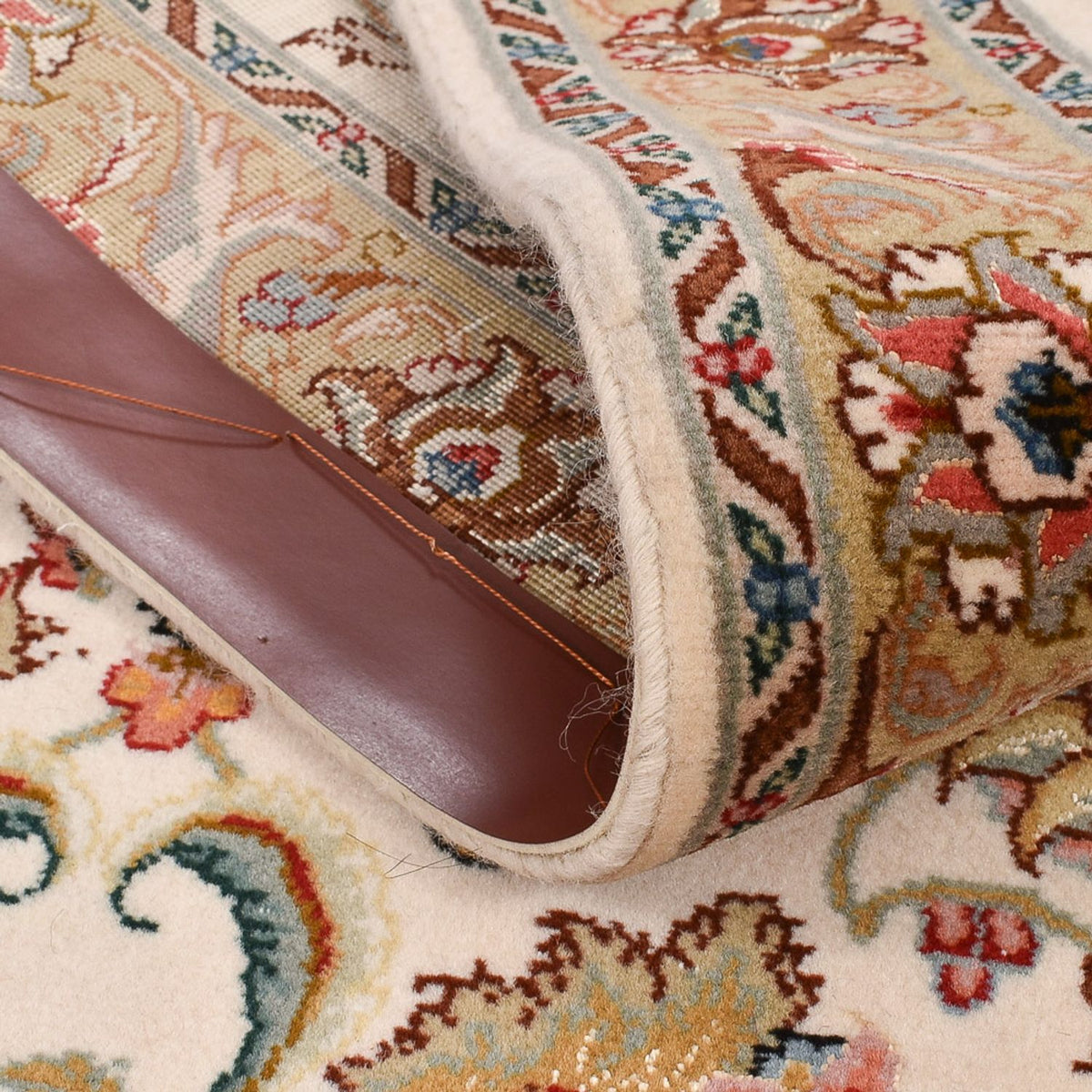 Biegacz Dywan perski - Tabriz - Premium - 307 x 79 cm - karmelowy